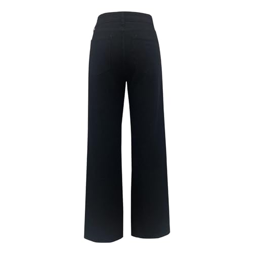 Womens Wide Leg Jeans Plus Size Loose Denim Pants High Waisted Trouser Jeans for Women Straight Leg with Pockets4