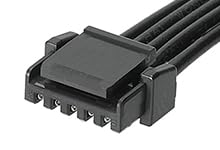 Molex/Waldom, 45111-0503, Micro-Lock Plus-to-Micro-Lock Plus Off-The-Shelf (OTS) Cable Assembly - 5 Circuits - 1.25mm Pitch - Single Row - 300.00mm Length - Black. (40 Item/s)