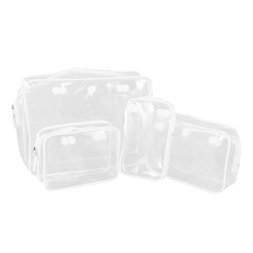 MOTHNUR 4 Piezas Bolsa Transparente con Neceser Viaje Organizador Cosméticos Almacenaje para Artículos de Tocador y Maquillaje