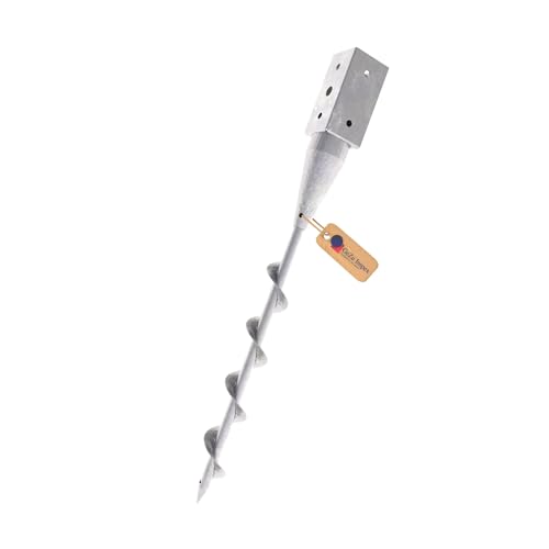 GeZu Impex Post Holder 71 x 71 mm Hot Dip Galvanised fence Holder ground screw