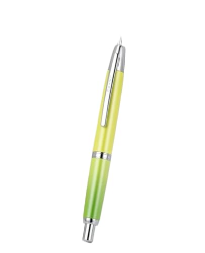 Stylo-plume en métal bleu nacré avec détails gravés et plume F fine élégante