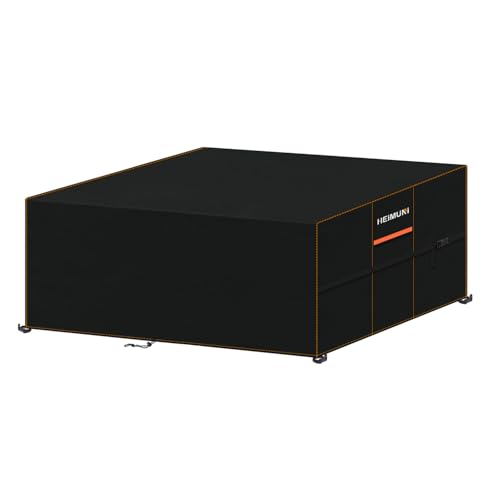 HEIMUNI Abdeckung Gartenmöbel Wasserdicht 185x120x74cm Abdeckhaube Gartentisch Rechteckig,Schutzhülle Tisch für Gartentisch Sitzgruppe 420D Oxford Abdeckhauben Hüllen für Gartentische Terrassenmöbel