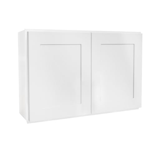 Lieeres Wall Cabinet, Upper Kitchen Cabinet, Kitchen Wall Cabinets, Bridge Cabinet, Soft Close, Ready to Assemble, Paint Finish, Unassemble, White Shaker (White, 30