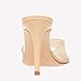 WYUETRA Women's Clear Pointed Toe Slingback Stilettos Heel Sandals Fashion Sexy Comfortable Summer Open Toe Backless Slip On Dress Slides Sandals for Casual Outdoor Party Work Wedding (Apricot,7)