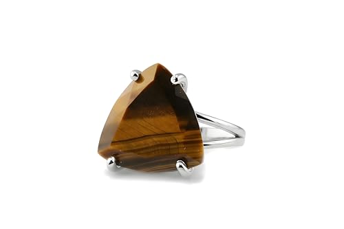 Bague Oeil de Tigre en Argent 925 avec boîte cadeau pour anniversaire