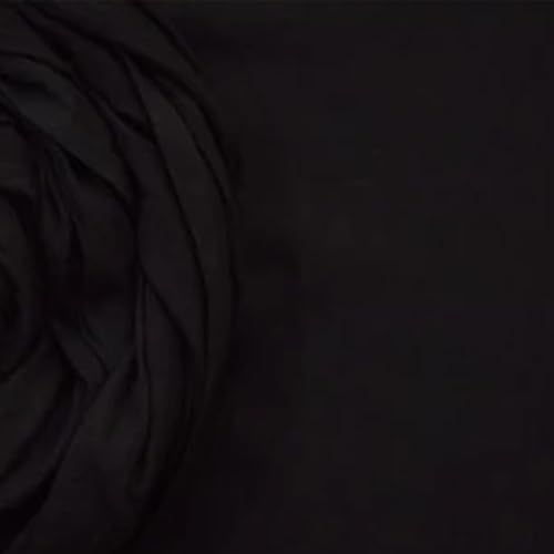 Image of Plain Mulmul Soft Cotton Fabric | Lightweight Breathable Mulmul Cloth | Super Quality Natural Cotton Fabric for Kurta, Dress, Dupatta, Lining & Craft Use (Black, 5 Meters)