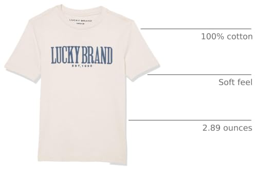 Image of Lucky Brand Boys' Short Sleeve Graphic Crew Neck T-Shirt, Soft, Comfortable, Relaxed Fit