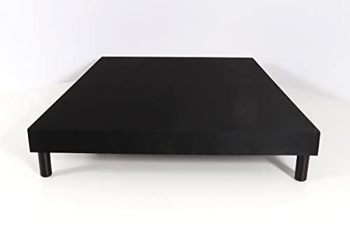 Hévéa Sélection Sommier tapissier VOLIGE DÉCO 140x190 Noir + 4 Pieds