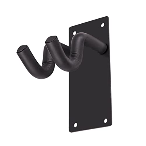 Yardwe Guitar Hanger Hook Black Wall Mount Support for Ukulele Violin and Guitar Durable with Cushion for Displaying Musical Instruments
