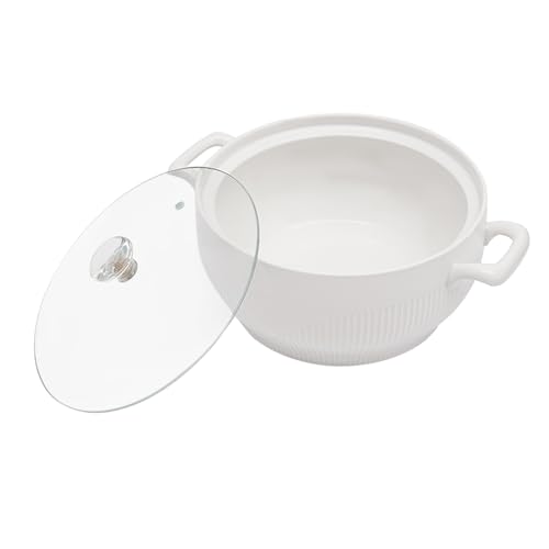 Zxtingshop Ceramic Soup Tureen With Glass Lid thumb #4