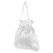 NOLITOY Satin Bridal Wedding Money Bag: White Bridal Bridesmaid Satin Flower Decorated Bag Handbag for Dollar Dance Bridal Purse Wedding Favor