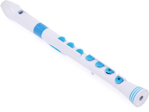 Nuvo Recorder+ Soprano Recorder Instrument, White/Blue