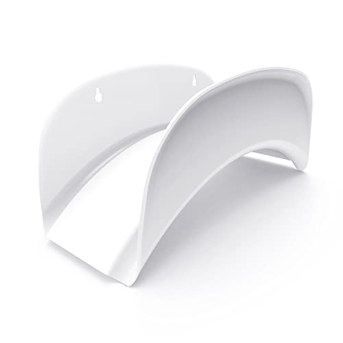 Gardzen Stahl Wandmontage Heavy Duty Weiß Schlauchhalterung Auto Schlauchhalter Träger Unterstützung für Gartenschlauch Aufhänger Cover