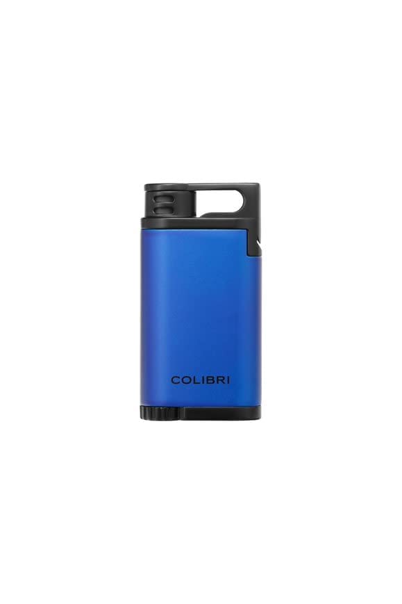 Encendedor Colibri Belmont Jet Único Azul Metálico miniatura 2