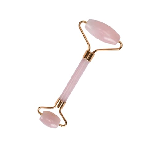 GOOHOCHY Natural Jade Facial Roller Face Scraper Set for Wrinkle Reduction Comfortable Rolling Travel-Friendly