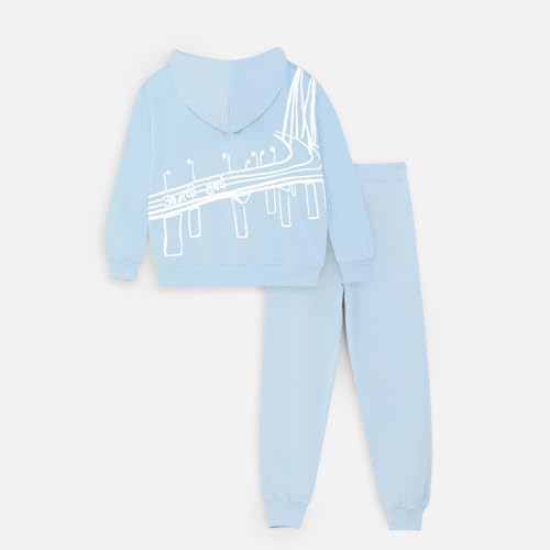 Image of Nap Chief Kids Cotton Printed Co ord Set for Boys & Girls, Sweatshirt And Joggers Clothing Set for Casual Wear