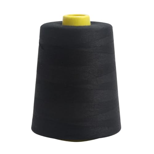 TOYANDONA Schwarzes Polyester Nähgarn 4000 Yards mit Exzellenter Nahtfestigkeit für Kleidung und Hosen zum Selbstgemacht Basteln und Quilten
