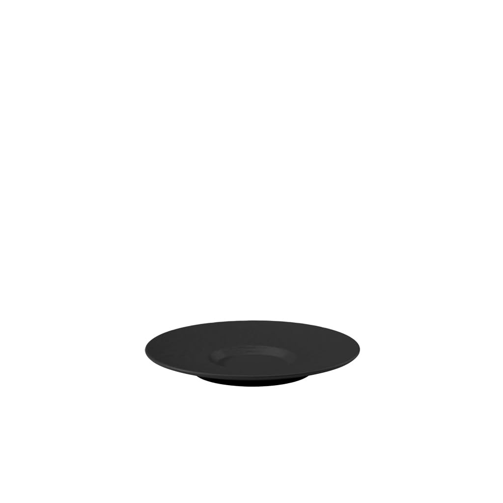 Villeroy & Boch Manufacture Rock Latte Saucer, 17.3 cm, Premium Porcelain, Black, 17 cm