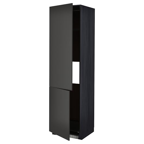 ProTuning METOD High Cab f frigorífico/congelador con 2 puertas, negro/Nickebo antracita mate, 60 x 60 x 220 cm