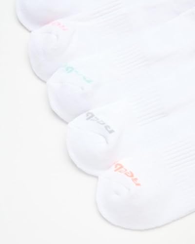 Image of Reebok Womens No Show Socks Moisture Wicking Cushion Low Cut Socks 12 Pack | Stretch Performance Fabric, Cushioned Heel and Toe, Arch Support, Comfort Seam, Shoe Size 4-10
