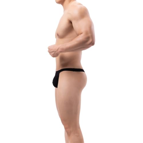 DKEGIFF Mens Thong Underwear Sexy G String Stretchy All Day Comfort Male Lingerie Solid Bikini T Back Pants