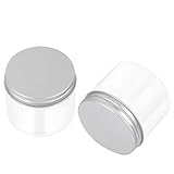 DEARMAMY 6 piezas Recipientes Plásticos Tapa de Aluminio Envases Transparentes para Almacenar Cereales y Alimentos Cocina Resistentes y Aptos para Refrigerar