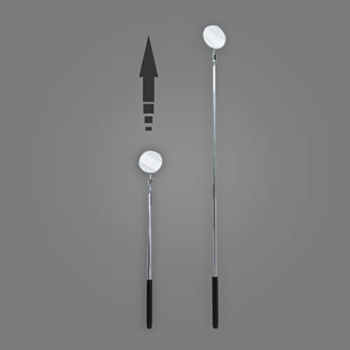 Ullman Devices C-2L Circular Telescoping Inspection Mirror with Extra Long Handle, 2-1/4" Diameter