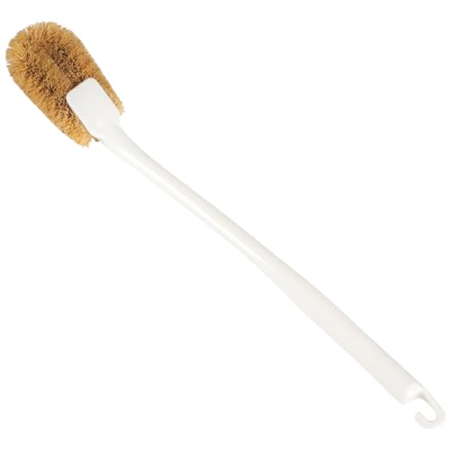 MOBUTOFU Cepillo de Limpieza Flexible para Inodoro Cerdas Suaves de Material Sintético, Diseño Blanco para Limpieza Profunda en Baños Familiares