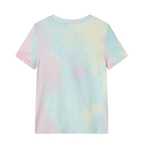 Image of Mud Kingdom Fashion Boys Girls T-Shirts Tie Dye Layering Short Sleeve Tees Casual Top Trendy for School 2-9Y