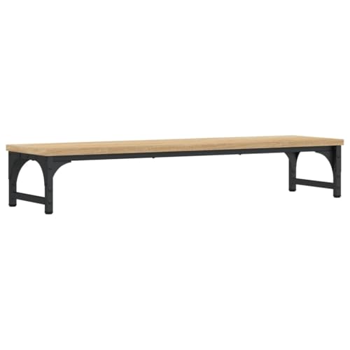 Support d'écran chêne Sonoma réglable pour bureau ergonomique et PC - 5