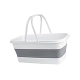 BESTYASH Faltbares Waschbecken aus mit Stabilen Griffen Leichtes Tragbares Klappbecken für Camping und Outdoor Platzsparend Robust und Einfach zu Transportieren für Reise und Haushalt