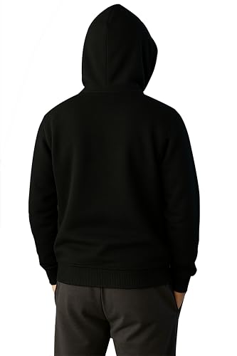 Image of JUGULAR Men's Cotton Solid Hooded Neck Full Sleeve with Mask Sweatshirt