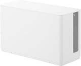 山崎実業(Yamazaki) 【穴が目立ちにくい 石こうボードピンセット 付属】 蓋付き 重ねられる ゲーム機器 収納ケース ホワイト W28.2×D11.5×H16.8cm スマート smart ゲーム機 コントローラー 収納 仕切り付き 壁付け 収納したまま充電可能 10312