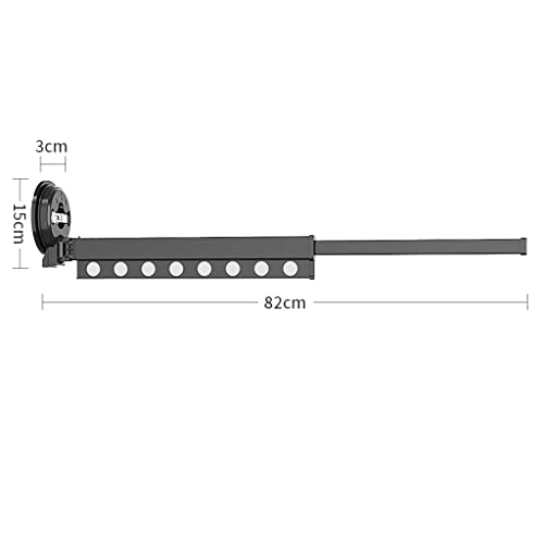 Séchoir à linge pliant intérieur extérieur robuste noir de 82 cm - 2