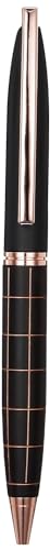 Image of amazon basics Elegant Ballpoint Pen with Classy Stainless Steel Body (Blue Ink)