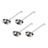 Hemobllo 4 Stück Löffel für Pizzasauce Minikelle für Soße Schöpflöffel aus Edelstahl Pizzakelle Online -Küchenware Loslöffel für Restaurant Rostfreier Stahl Silver