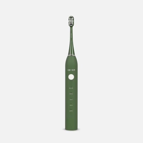 Image of Seven Oral Care SuperBrush Pro Electric Toothbrush for Adults | Rechargeable Toothbrush with Advanced Cleaning Technology | Soft Bristles | Gentle on Gums | Ergonomic Lightweight Design | Daily Oral Care (Olive Green)