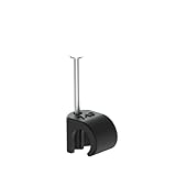 Temolink Kabelschellen, 100 Stück Nagelschellen, 7-10 mm, 304 Edelstahl, Kabelmanagement für Telefon und Ethernetkabel, Stromkabel, Rohr, Schwarz