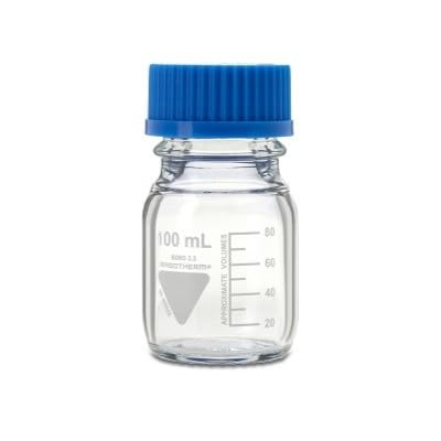 RS PRO Polypropylen Laborflasche 100ml, Ø 56 mm Vorratsflasche Weithalsig, Packung a 10 Stück