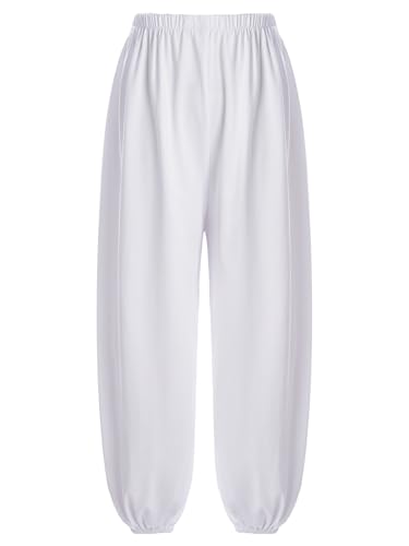 TiaoBug Children Kung Fu Pants Sweatpants Boys Girls Elastic Waistband Taichi Martial Art Practice Pants