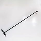 WDJBPSH 27.5in Lenght Hand Hole Hook, Heavy-Duty Wheel Pin Puller for Concrete Septic Covers, Protable T Style Manhole Cover Lifter/Pry Bar (Color : 2 Pack)