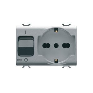 Gewiss Gw14312 sortie de câble et prise P17 P30 230V 16A titane