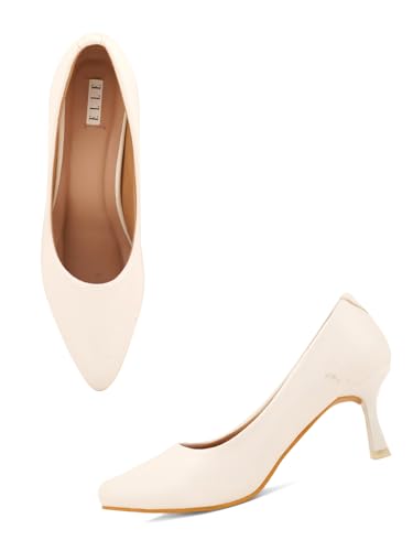 Image of ELLE Women's Solid Stiletto Heel Slip-On Pumps