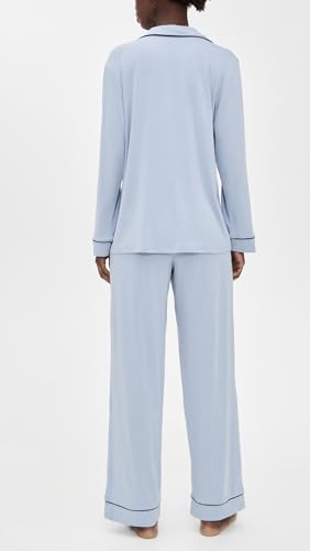 Image of Eberjey Gisele Classic Women's Pajama Set | Long Sleeve Shirt + Long Pants