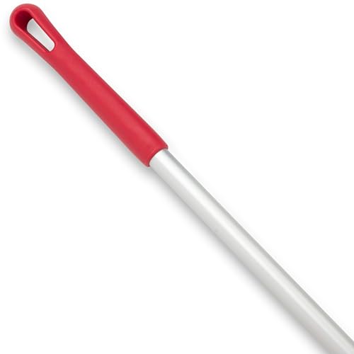 Image of SPARTA Adjustable Aluminum Broomstick, 48 inch Mop and Broom Handle Replacement with Color-Coded System for Environments with Harsh Cleaning Agents, Aluminum, 48 Inches, Red, (Pack of 12)