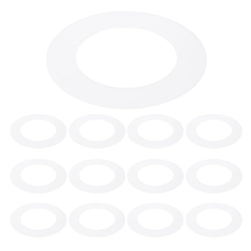 PATIKIL 3 ID 4.7 OD Kunststoff Blendring 12 Stück Deckenleuchte Goof Ringe Mattes Rundes Lichtcover Leuchtenzubehör Für Deckenwand Einbauleuchten Downlights Transparent Mattweiß