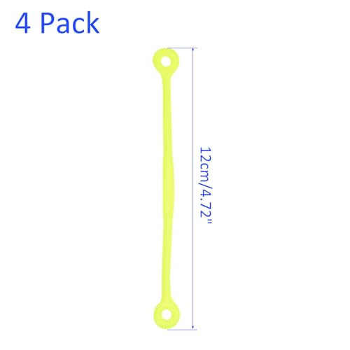 M METERXITY 4 Pack Tennis Dampener - Shock Absorber, Silicone Racquet String Damping, Apply to Tennis Racket (12cm, Yellow) - Image 3