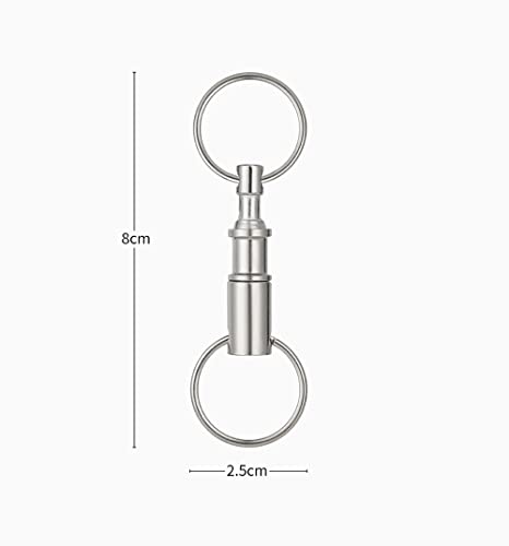 Vasana 2Pcs Quick Release Detachable Keychains Pull Apart Key Rings Dual Split Keyring Separate Chain Lock Holder Convenient Accessory For Men And Women Gift #TOP1