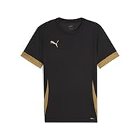 PUMA Unisex Teamgoal Matchday Jr Fußballtrikot, Puma Black-puma Gold-Matte Gold, 140 EU