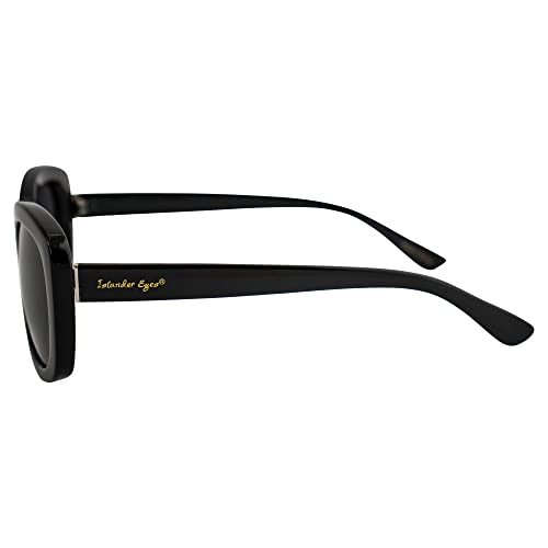 Dominica Polarized Sunglasses for Women Black Frame w/Smoke Lens3